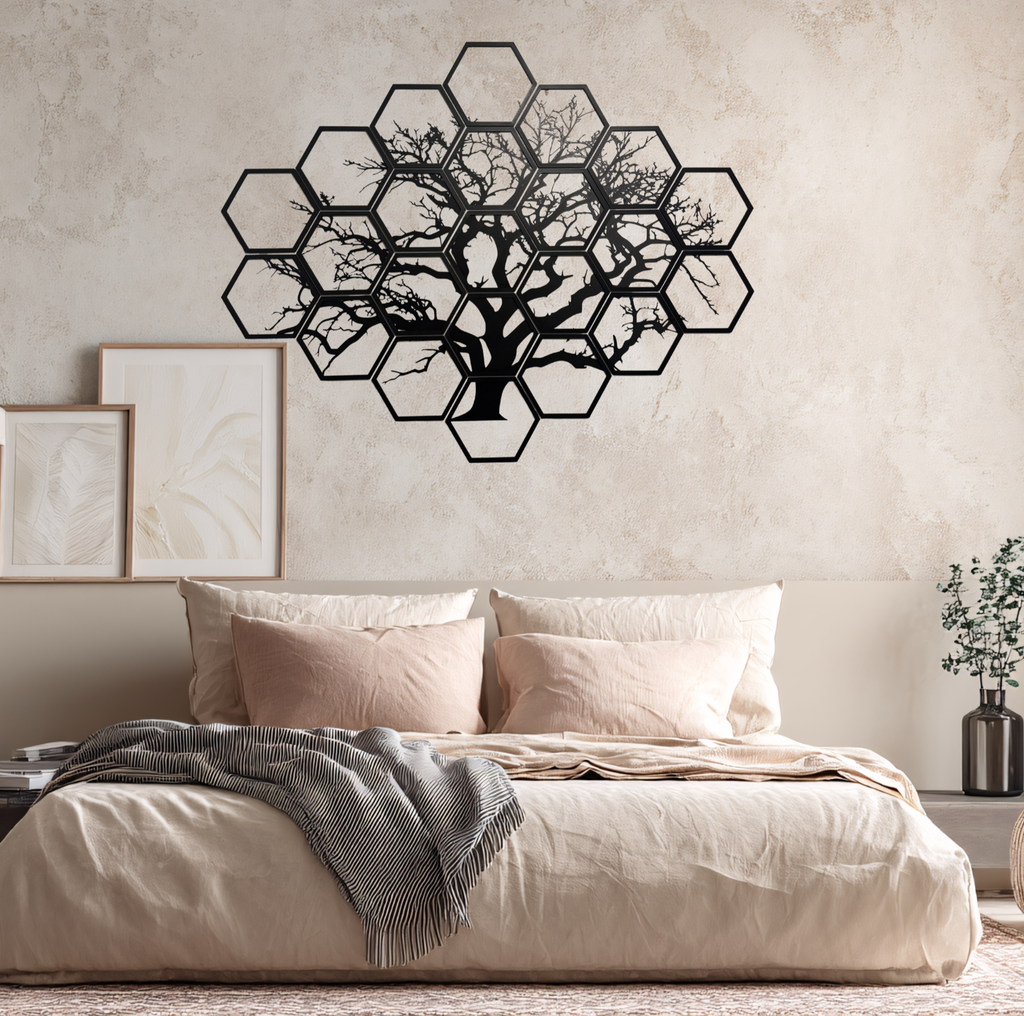 Hexagonal Tree Wall Art
