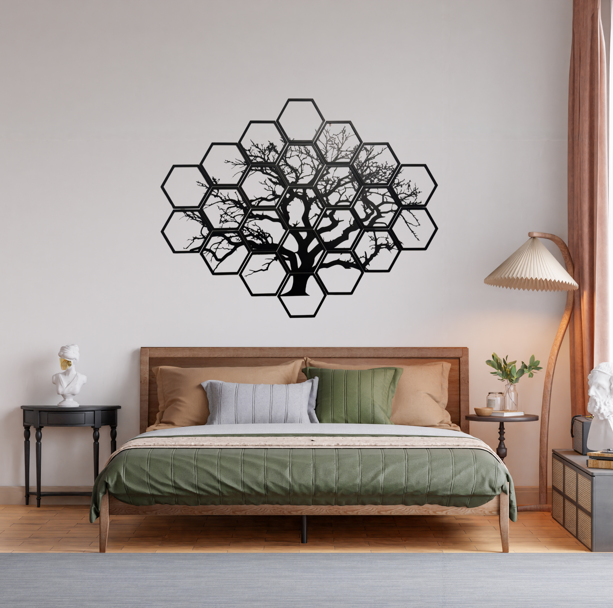 Hexagonal Tree Wall Art