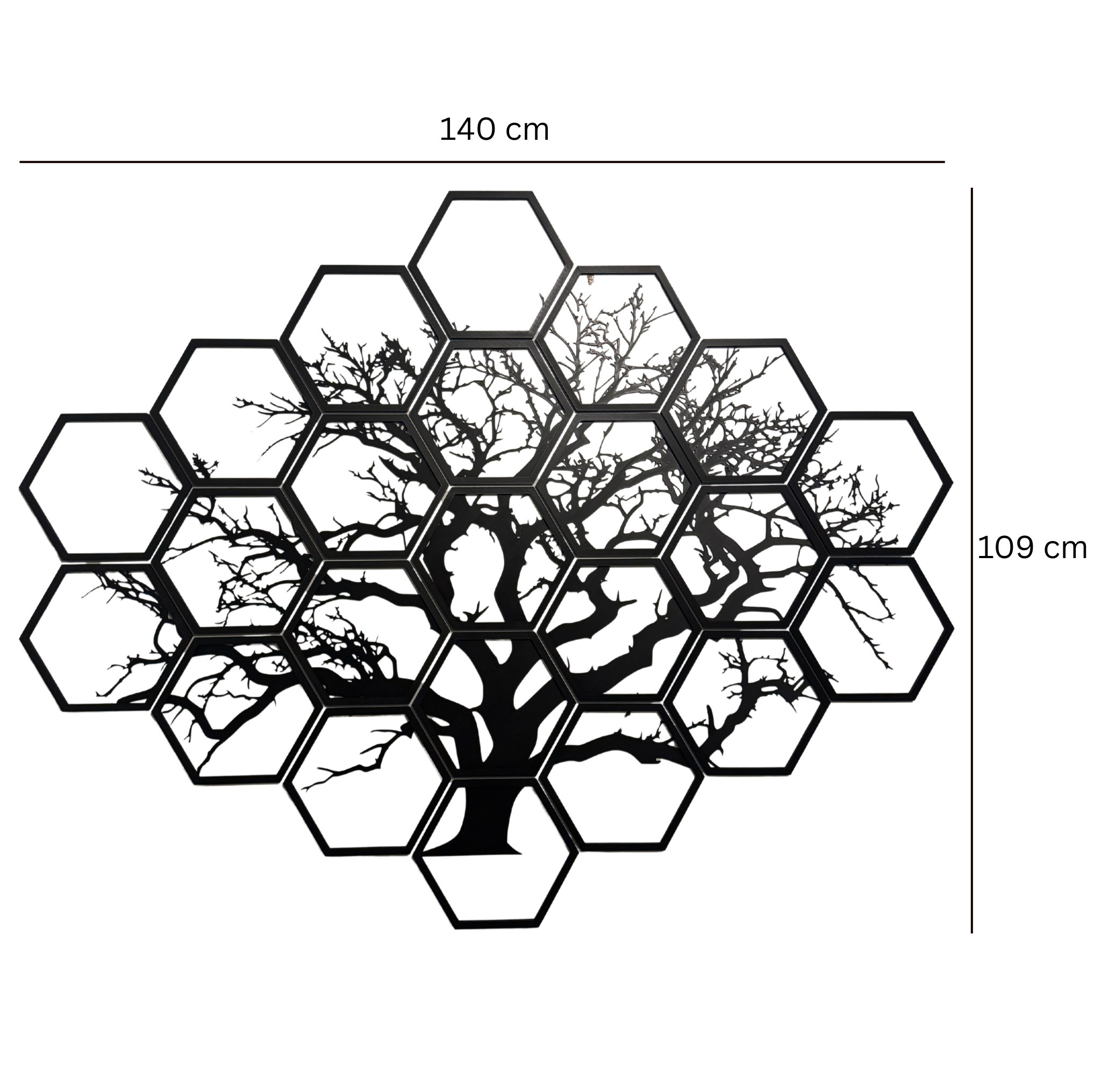 Hexagonal Tree Wall Art