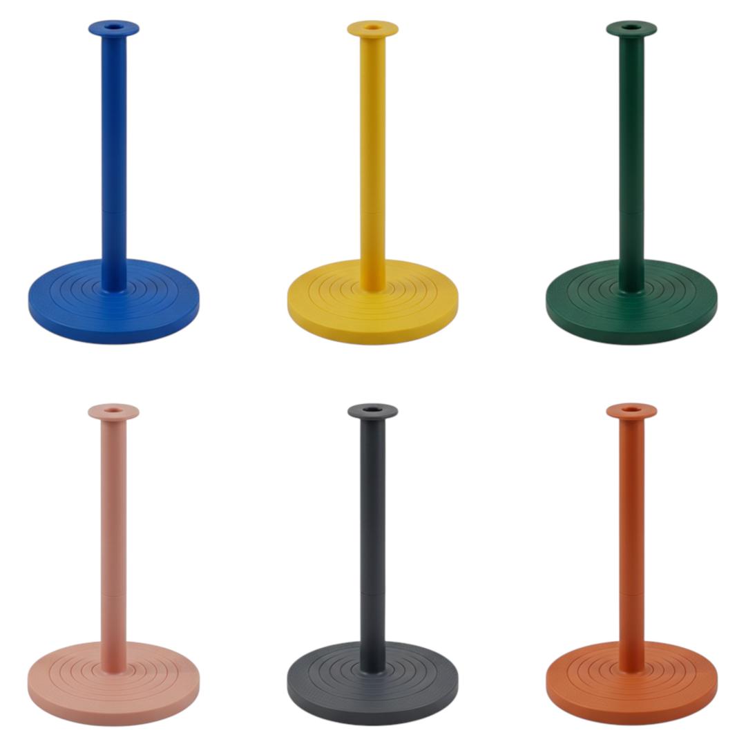 Eco-Friendly 3D Printed Paper Towel Holder with Weighted Base for Stability Modern Design Durable Kitchen Roll Stand in Multiple Colors